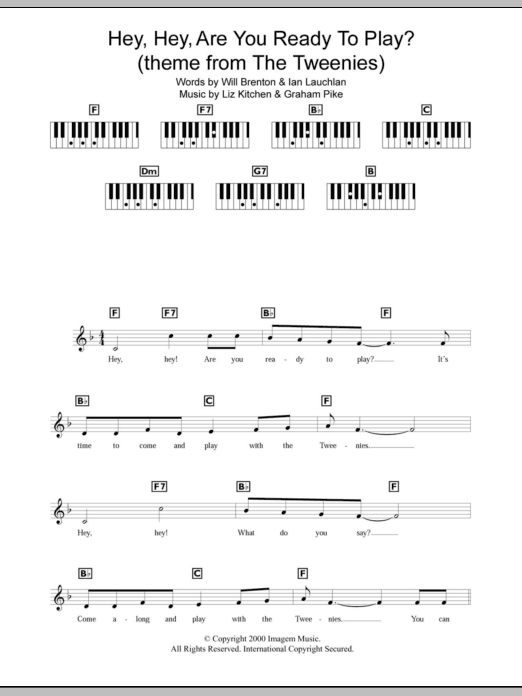 Liz Kitchen Hey, Hey, Are You Ready To Play? Sheet Music Notes & Chords for Keyboard - Download or Print PDF