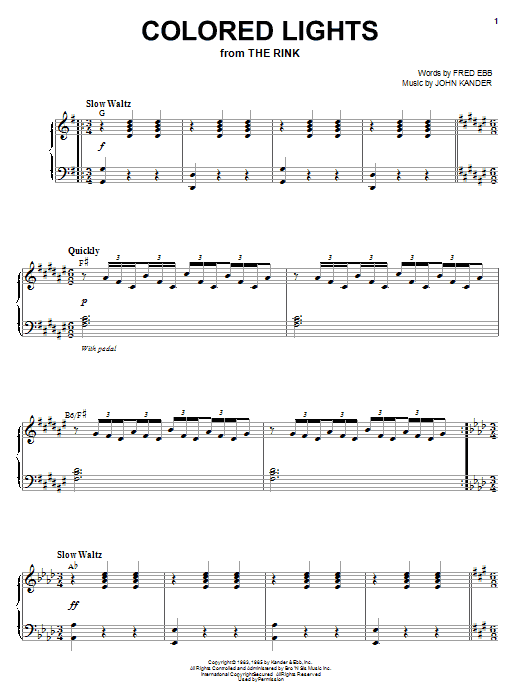 Liza Minnelli Colored Lights Sheet Music Notes & Chords for Piano & Vocal - Download or Print PDF Liza Minnelli Colored Lights Sheet Music Notes & Chords for Piano & Vocal - Download or Print PDF