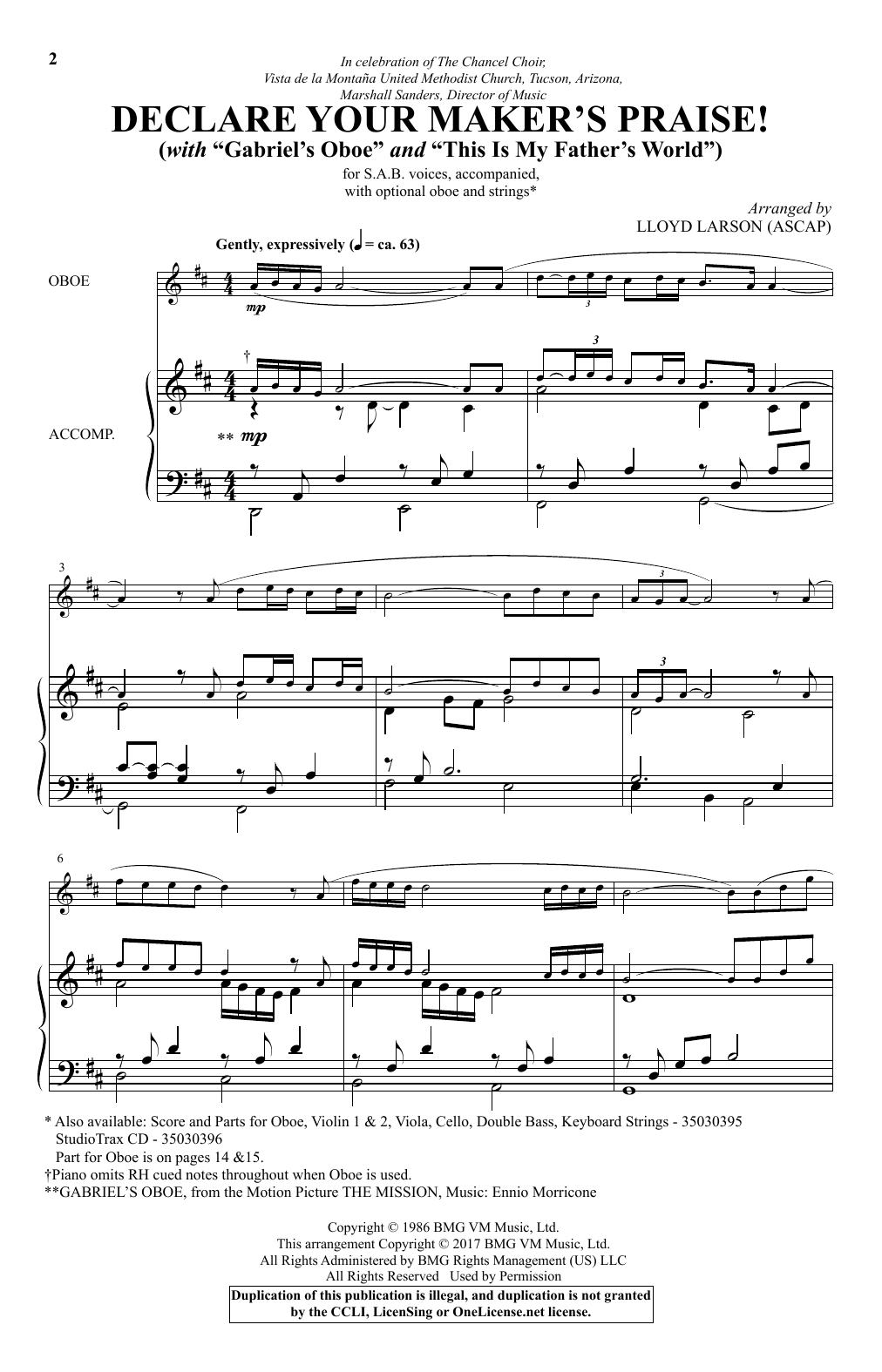 Lloyd Larson Declare Your Maker's Praise! Sheet Music Notes & Chords for Choral - Download or Print PDF Lloyd Larson Declare Your Maker's Praise! Sheet Music Notes & Chords for Choral - Download or Print PDF