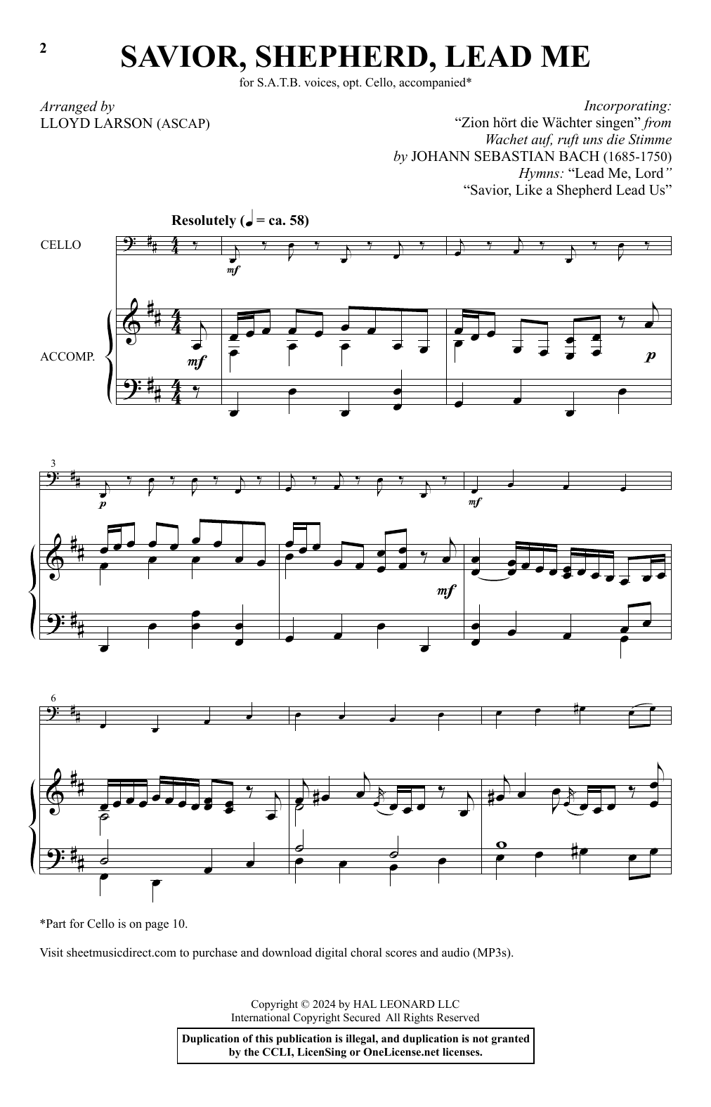 Lloyd Larson Savior, Shepherd, Lead Me Sheet Music Notes & Chords for SATB Choir - Download or Print PDF