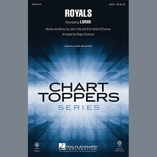 Lorde, Royals (arr. Roger Emerson), SATB