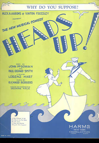 Lorenz Hart, A Ship Without A Sail (from Heads Up!), Piano, Vocal & Guitar Chords (Right-Hand Melody)