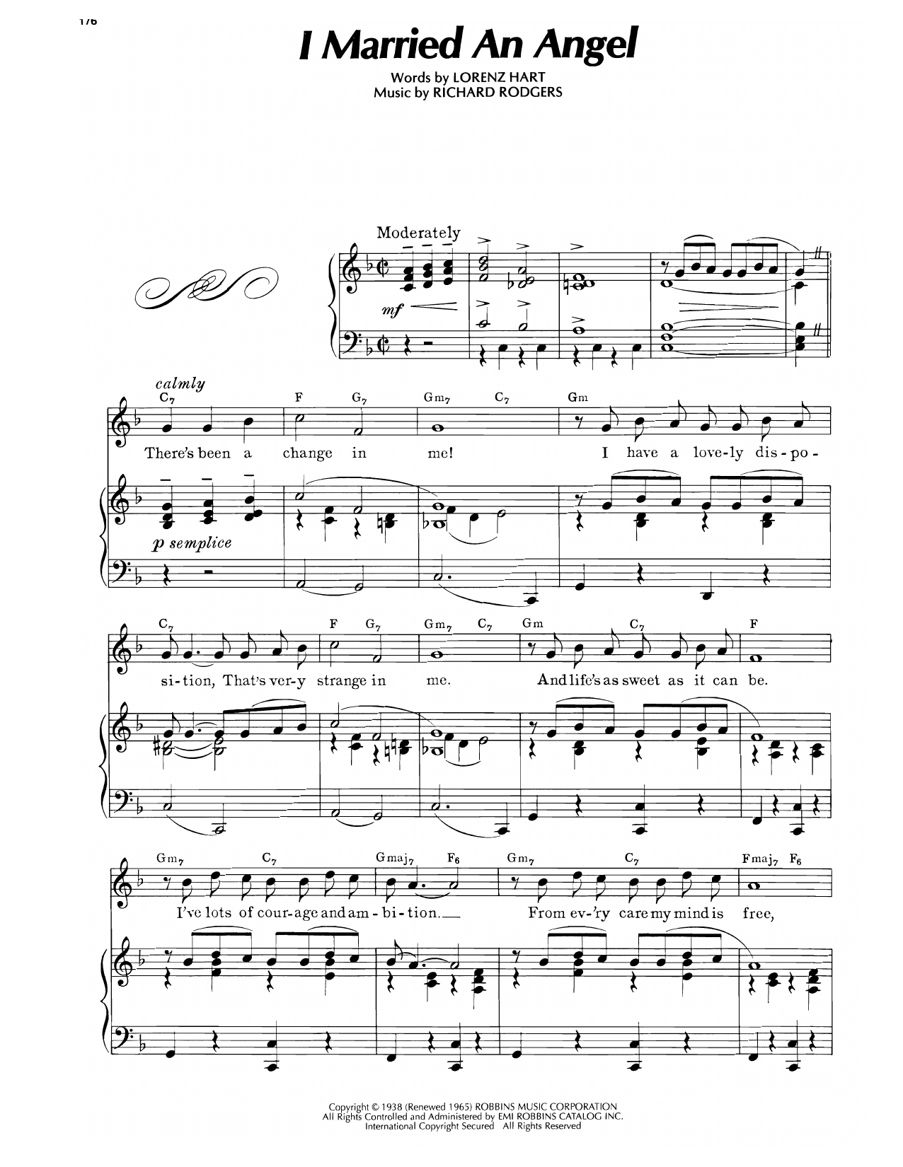 Lorenz Hart I Married An Angel Sheet Music Notes & Chords for Piano, Vocal & Guitar Chords (Right-Hand Melody) - Download or Print PDF