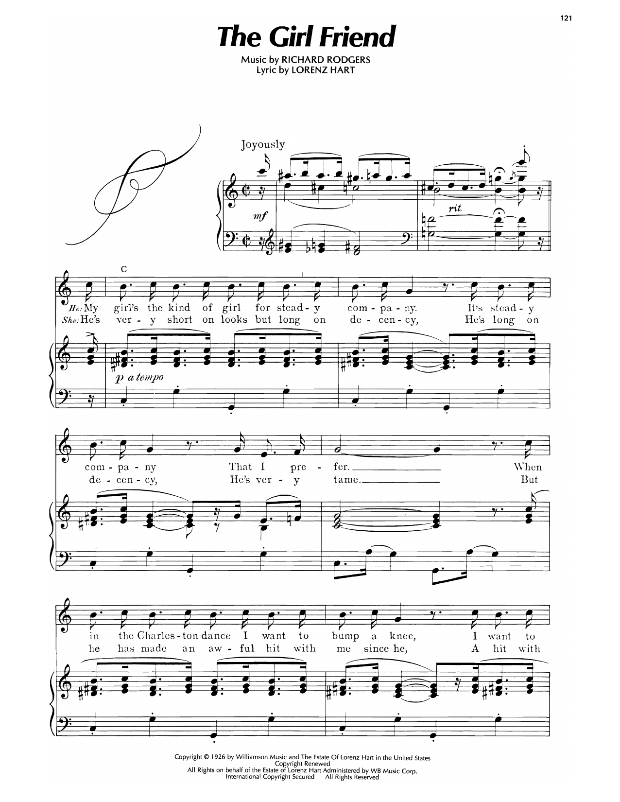 Lorenz Hart The Girl Friend Sheet Music Notes & Chords for Piano, Vocal & Guitar Chords (Right-Hand Melody) - Download or Print PDF Lorenz Hart The Girl Friend Sheet Music Notes & Chords for Piano, Vocal & Guitar Chords (Right-Hand Melody) - Download or Print PDF