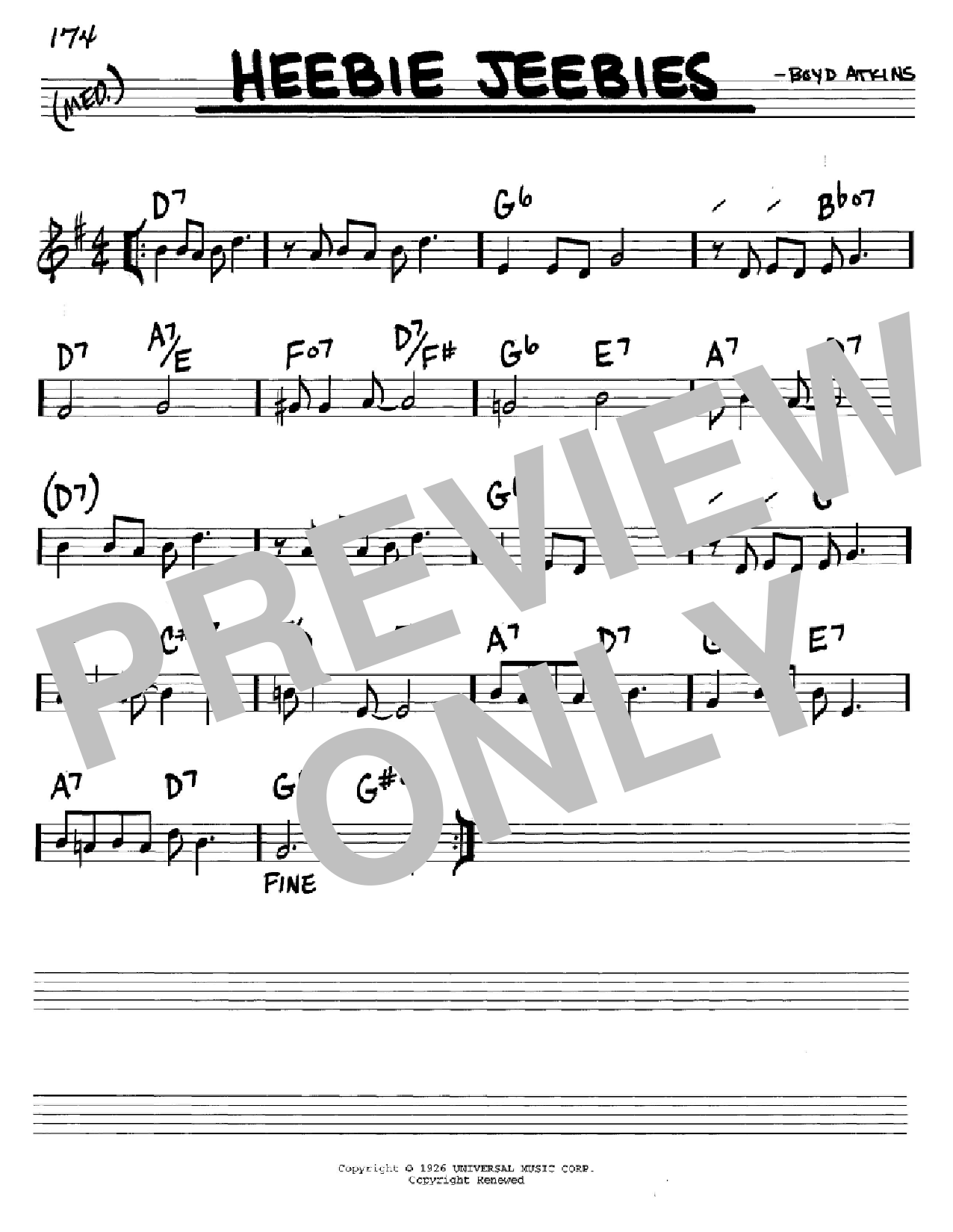 Louis Armstrong Heebie Jeebies Sheet Music Notes & Chords for Trumpet Transcription - Download or Print PDF