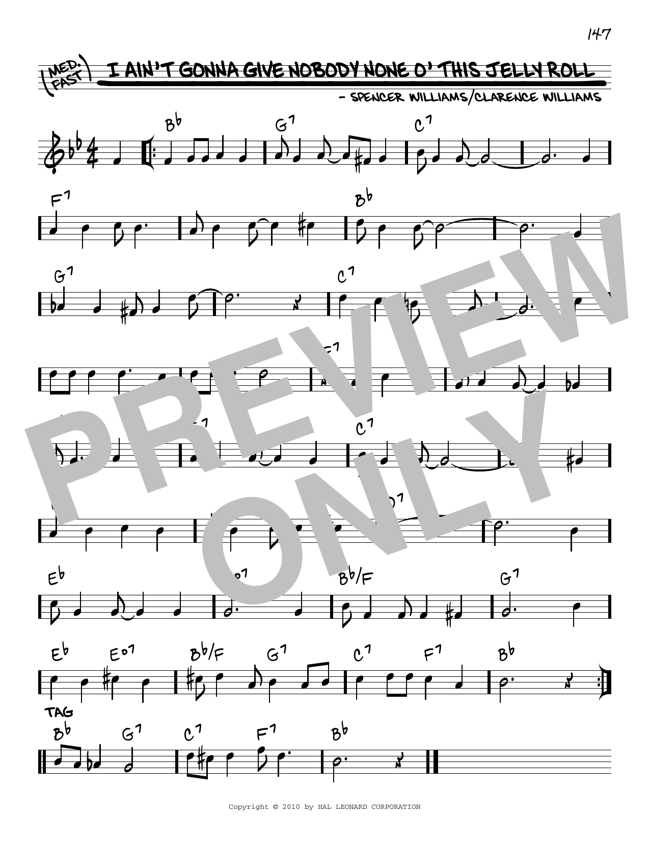Louis Armstrong I Ain't Gonna Give Nobody None O' This Jelly Roll (arr. Robert Rawlins) Sheet Music Notes & Chords for Real Book – Melody, Lyrics & Chords - Download or Print PDF