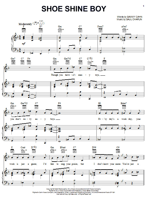 Louis Armstrong Shoe Shine Boy Sheet Music Notes & Chords for Piano, Vocal & Guitar (Right-Hand Melody) - Download or Print PDF Louis Armstrong Shoe Shine Boy Sheet Music Notes & Chords for Piano, Vocal & Guitar (Right-Hand Melody) - Download or Print PDF