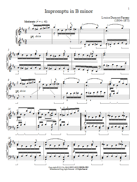 Gail Smith Impromptu In B Minor Sheet Music Notes & Chords for Piano - Download or Print PDF