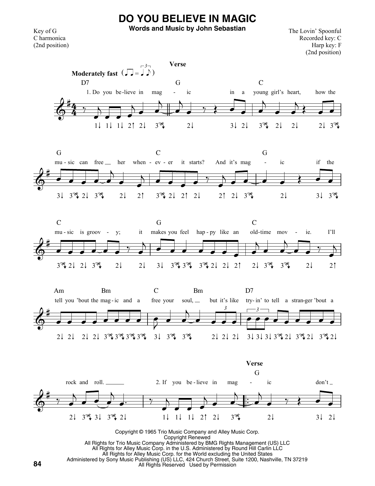 Lovin' Spoonful Do You Believe In Magic Sheet Music Notes & Chords for Violin - Download or Print PDF