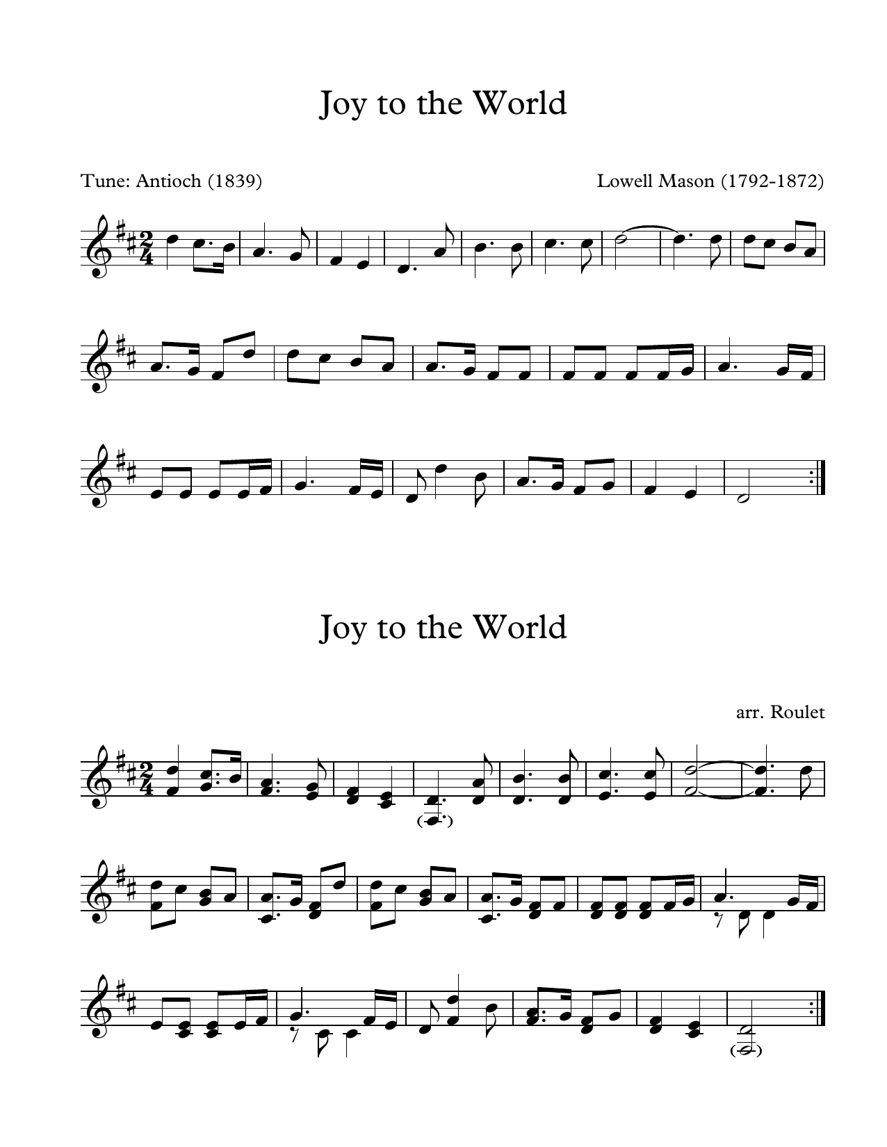 Lowell Mason Joy To The World (arr. Patrick Roulet) Sheet Music Notes & Chords for Marimba Solo - Download or Print PDF