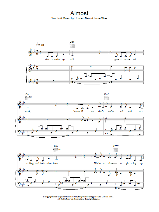 Lucie Silvas Almost Sheet Music Notes & Chords for Piano, Vocal & Guitar - Download or Print PDF