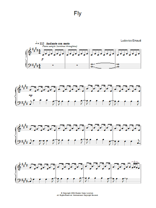 Ludovico Einaudi Fly Sheet Music Notes & Chords for Educational Piano - Download or Print PDF