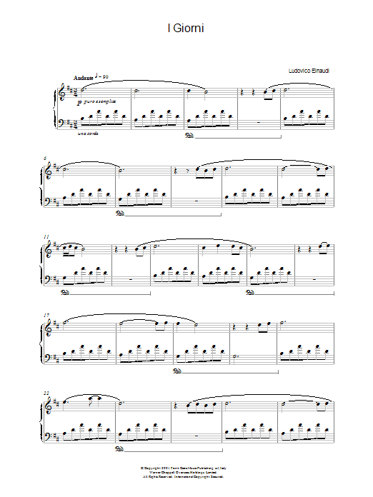 Ludovico Einaudi I Giorni Sheet Music Notes & Chords for Educational Piano - Download or Print PDF