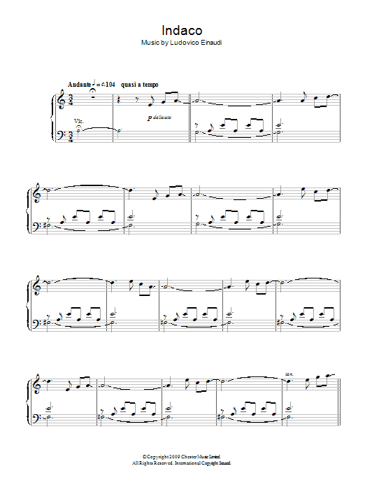 Ludovico Einaudi Indaco Sheet Music Notes & Chords for Violin - Download or Print PDF