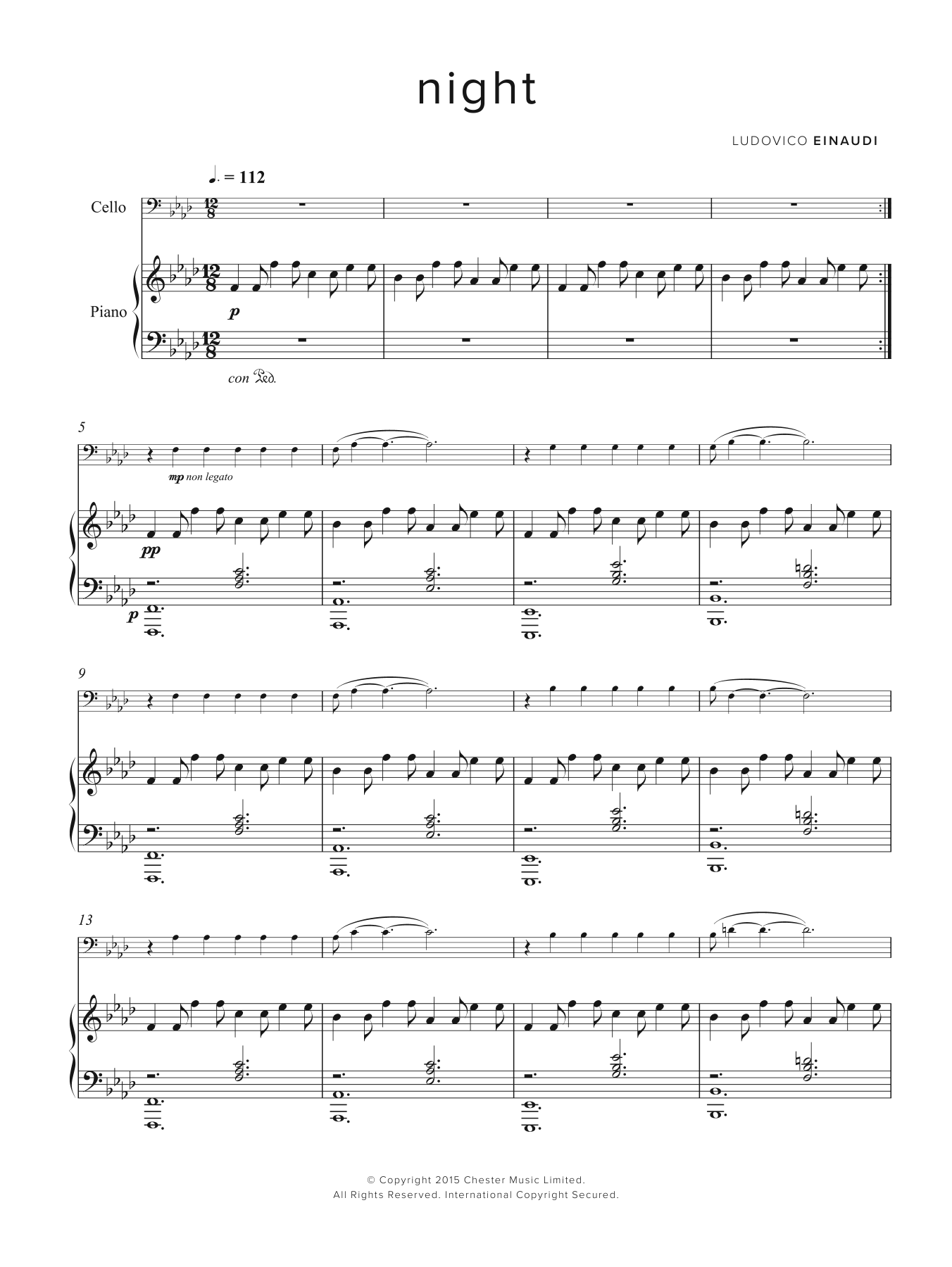 Ludovico Einaudi Night Sheet Music Notes & Chords for Educational Piano - Download or Print PDF