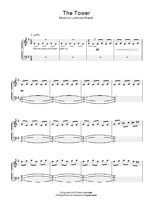 Ludovico Einaudi The Tower Sheet Music Notes & Chords for Piano - Download or Print PDF