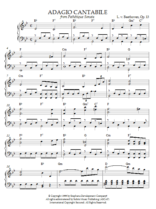 Ludwig van Beethoven Adagio Cantabile, Op. 13 Sheet Music Notes & Chords for Violin - Download or Print PDF