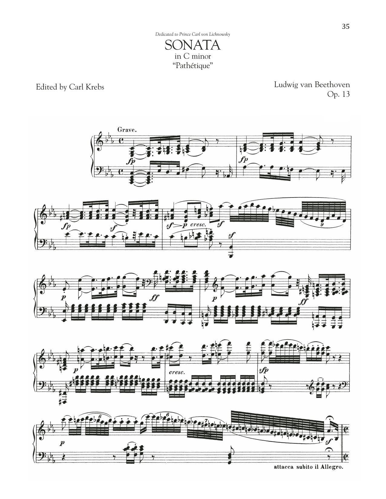Ludwig van Beethoven Piano Sonata No. 8, Op. 13 (