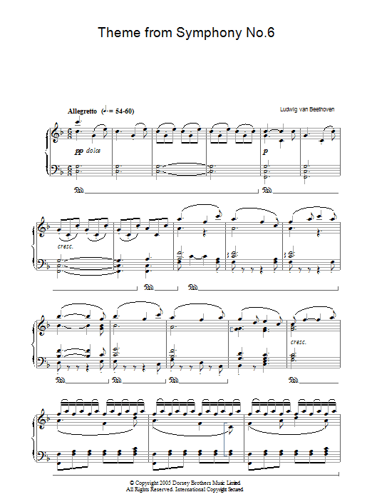 Ludwig van Beethoven Symphony No.6 (Pastoral), 5th Movement Sheet Music Notes & Chords for Alto Saxophone - Download or Print PDF