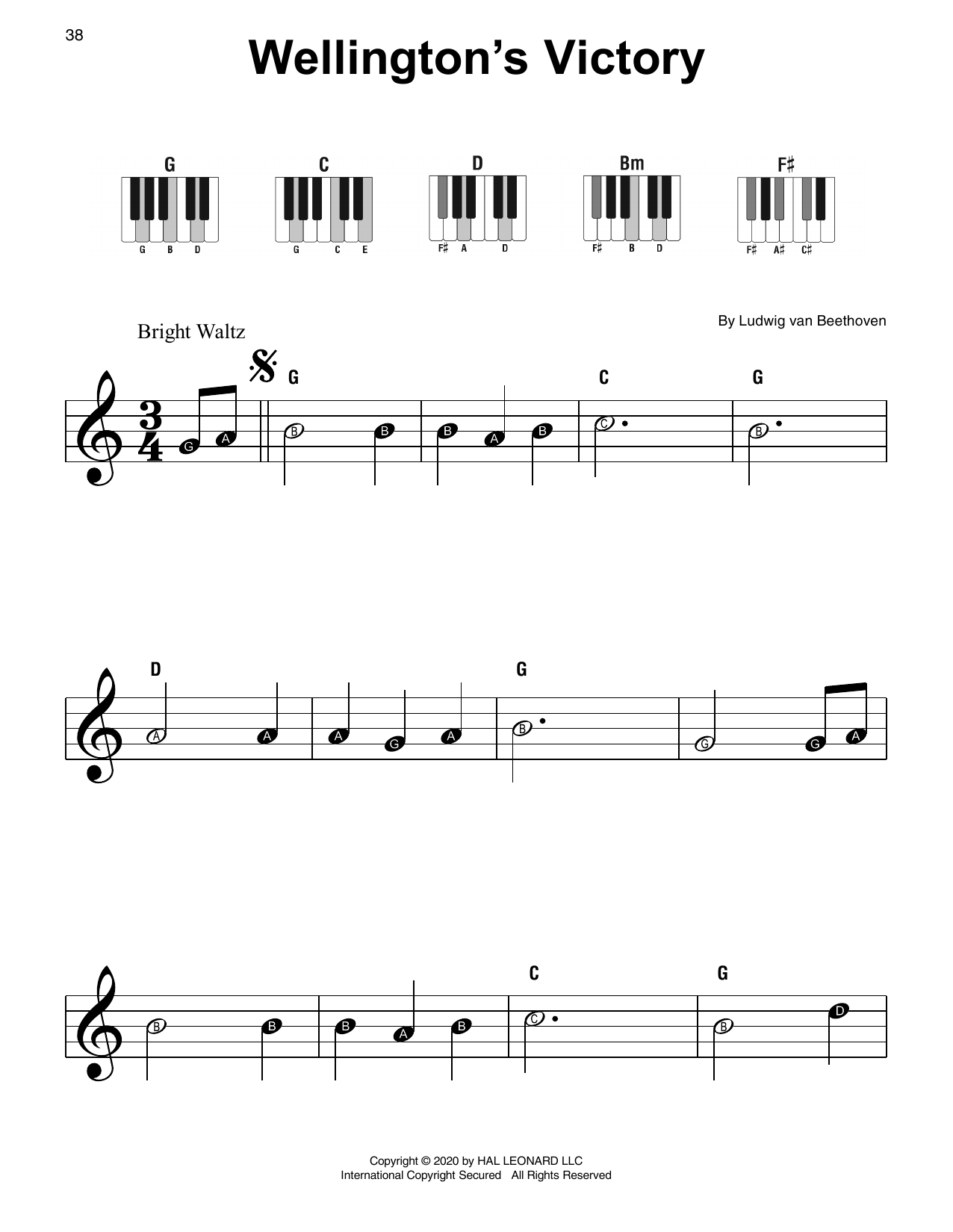 Ludwig van Beethoven Wellington's Victory Sheet Music Notes & Chords for Super Easy Piano - Download or Print PDF