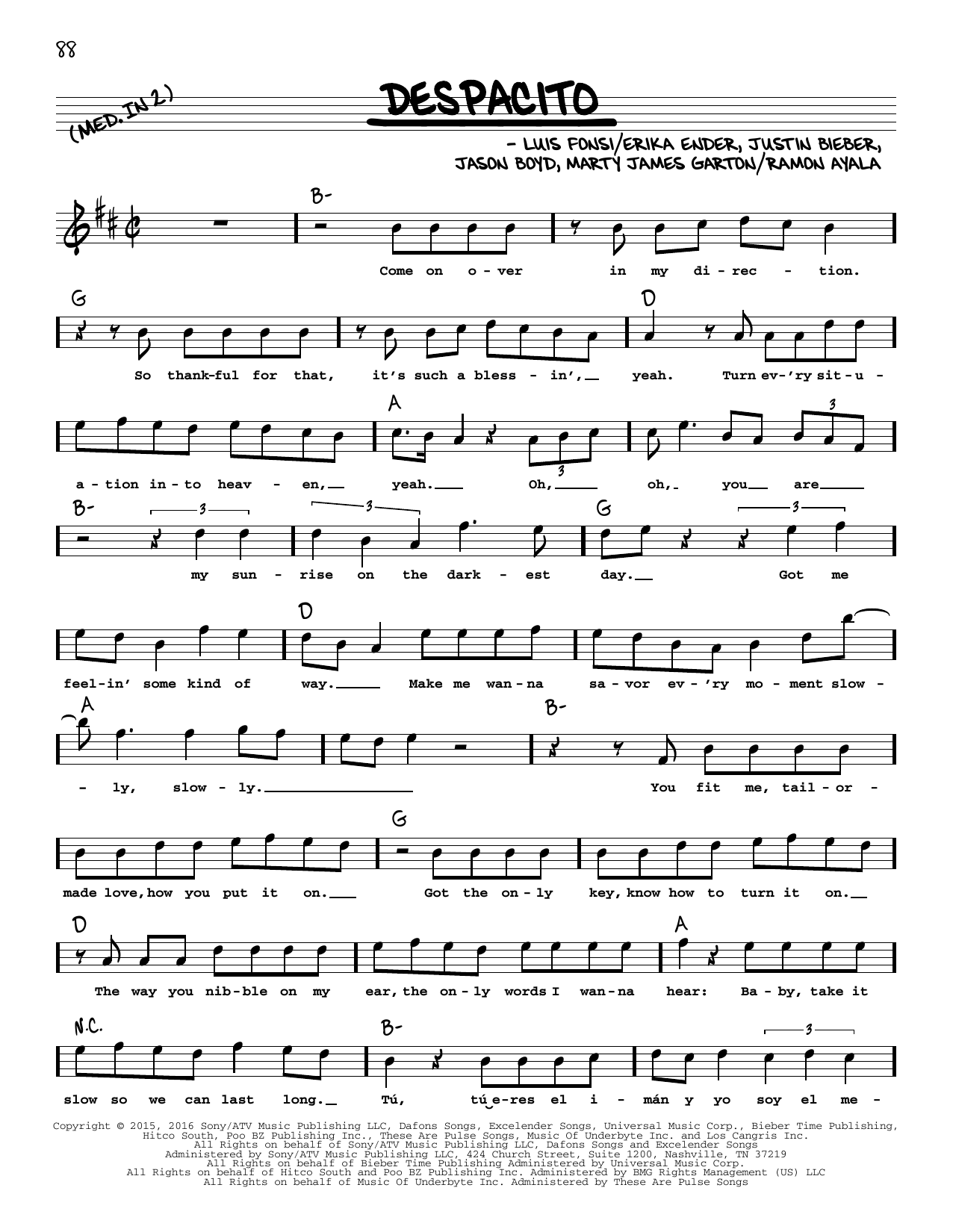 Luis Fonsi & Daddy Yankee Despacito (feat. Justin Bieber) Sheet Music Notes & Chords for Trombone Duet - Download or Print PDF
