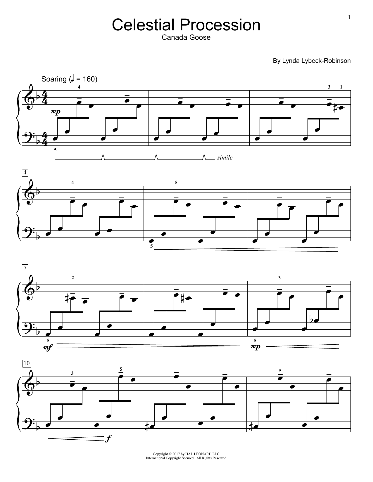 Lynda Lybeck-Robinson Celestial Procession Sheet Music Notes & Chords for Educational Piano - Download or Print PDF