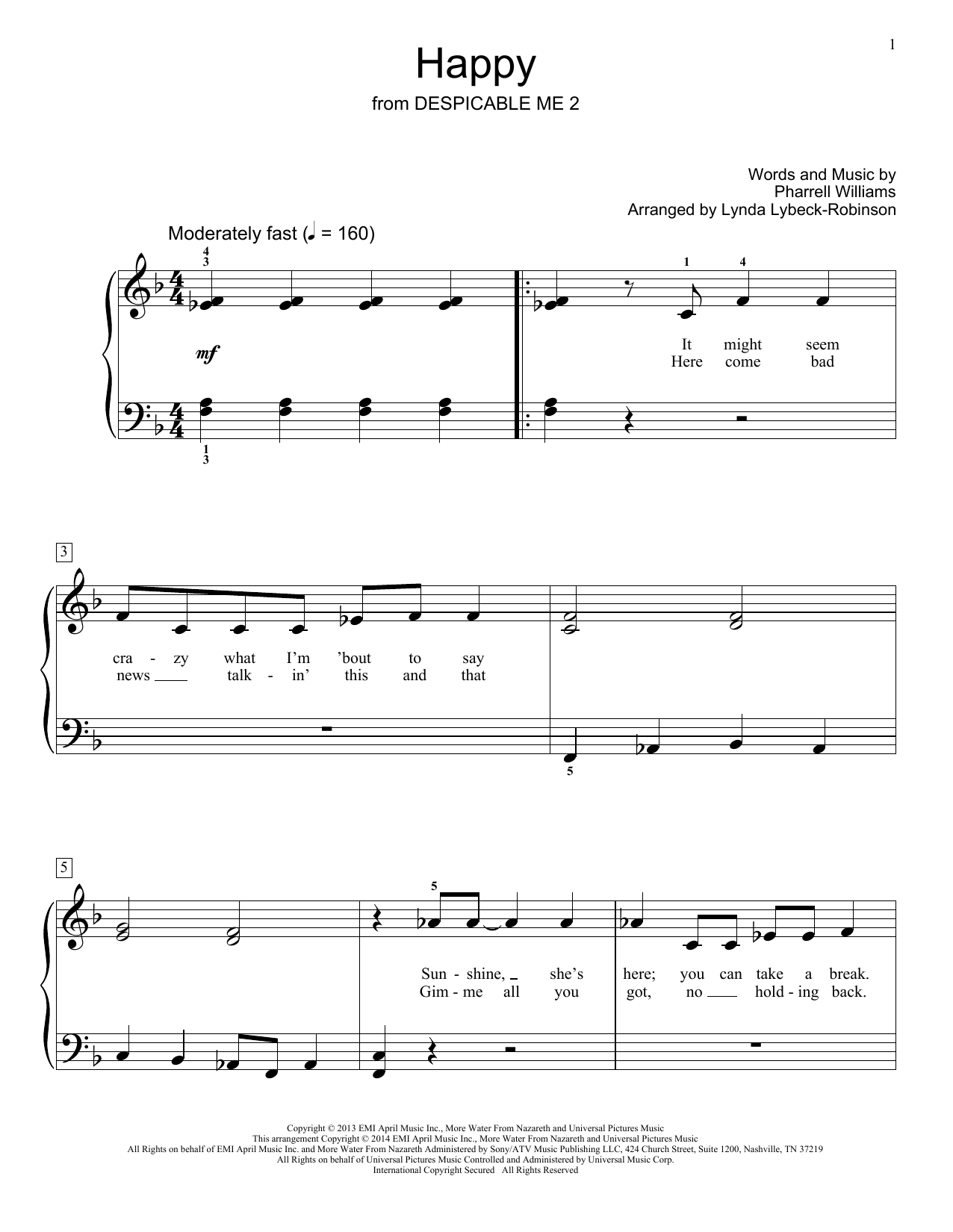 Lynda Lybeck-Robinson Happy Sheet Music Notes & Chords for Educational Piano - Download or Print PDF