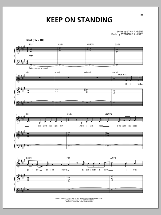 Stephen Flaherty Keep On Standing Sheet Music Notes & Chords for Piano & Vocal - Download or Print PDF