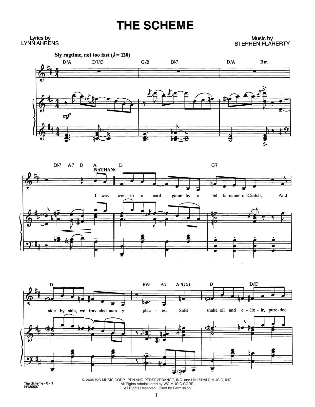 Lynn Ahrens and Stephen Flaherty The Scheme (from Dessa Rose: A New Musical) Sheet Music Notes & Chords for Piano & Vocal - Download or Print PDF