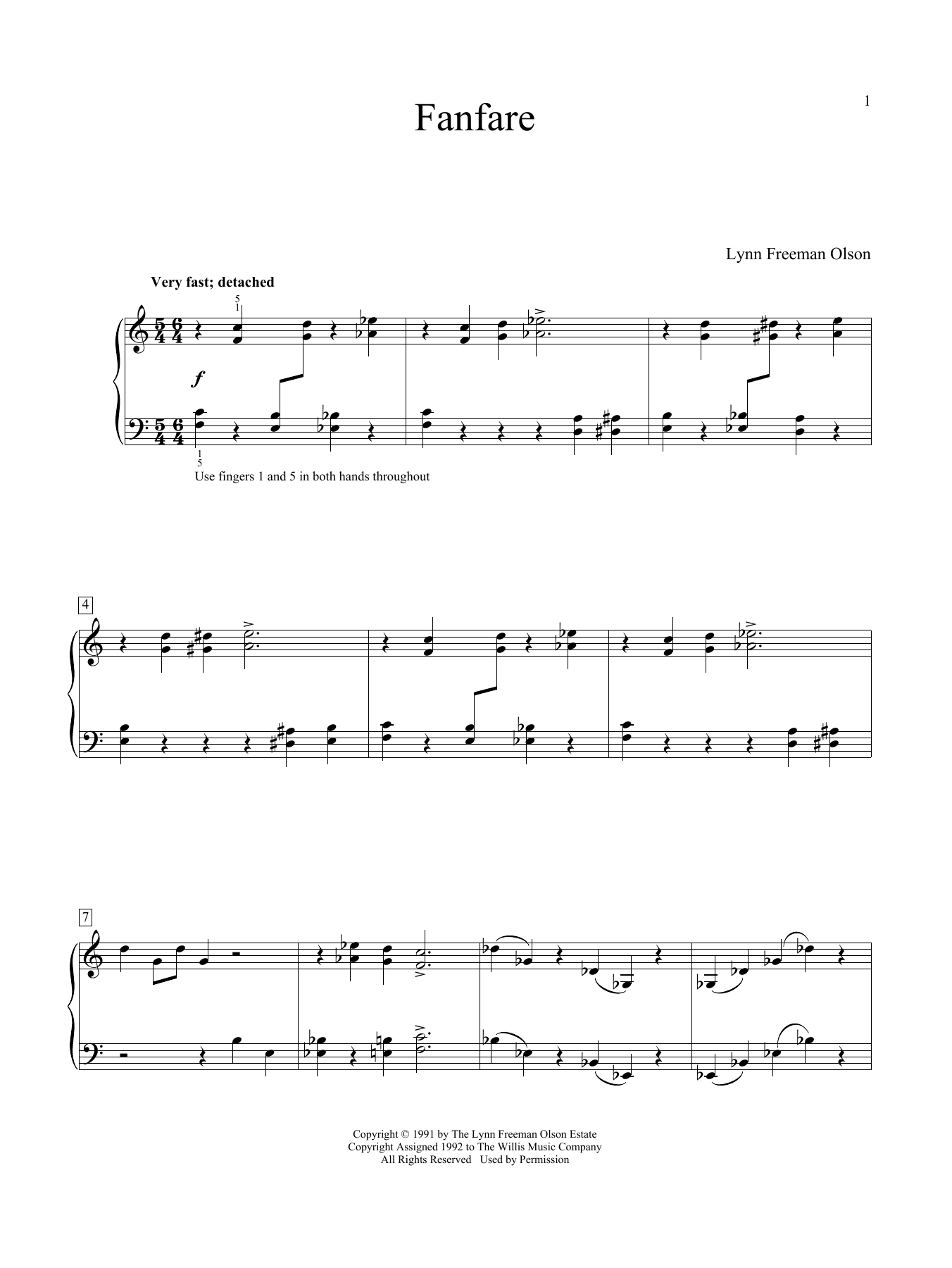 Lynn Freeman Olson Fanfare Sheet Music Notes & Chords for Educational Piano - Download or Print PDF