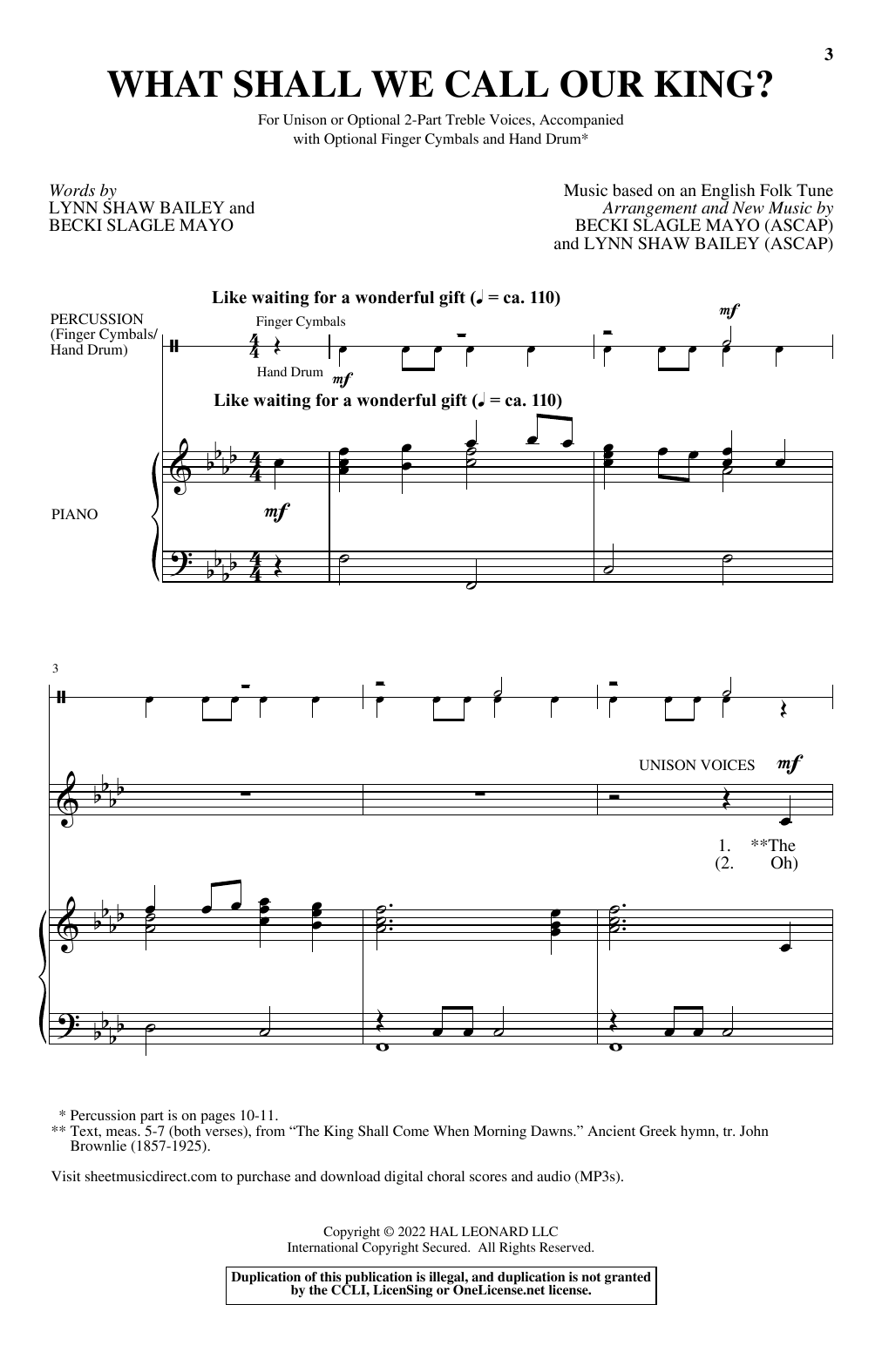 Lynn Shaw Bailey and Becki Slagle Mayo What Shall We Call Our King? Sheet Music Notes & Chords for Choir - Download or Print PDF