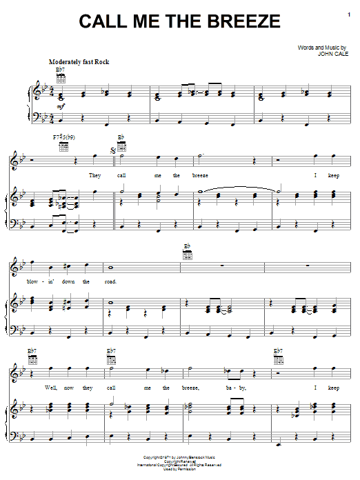 Lynyrd Skynyrd Call Me The Breeze Sheet Music Notes & Chords for Mandolin - Download or Print PDF