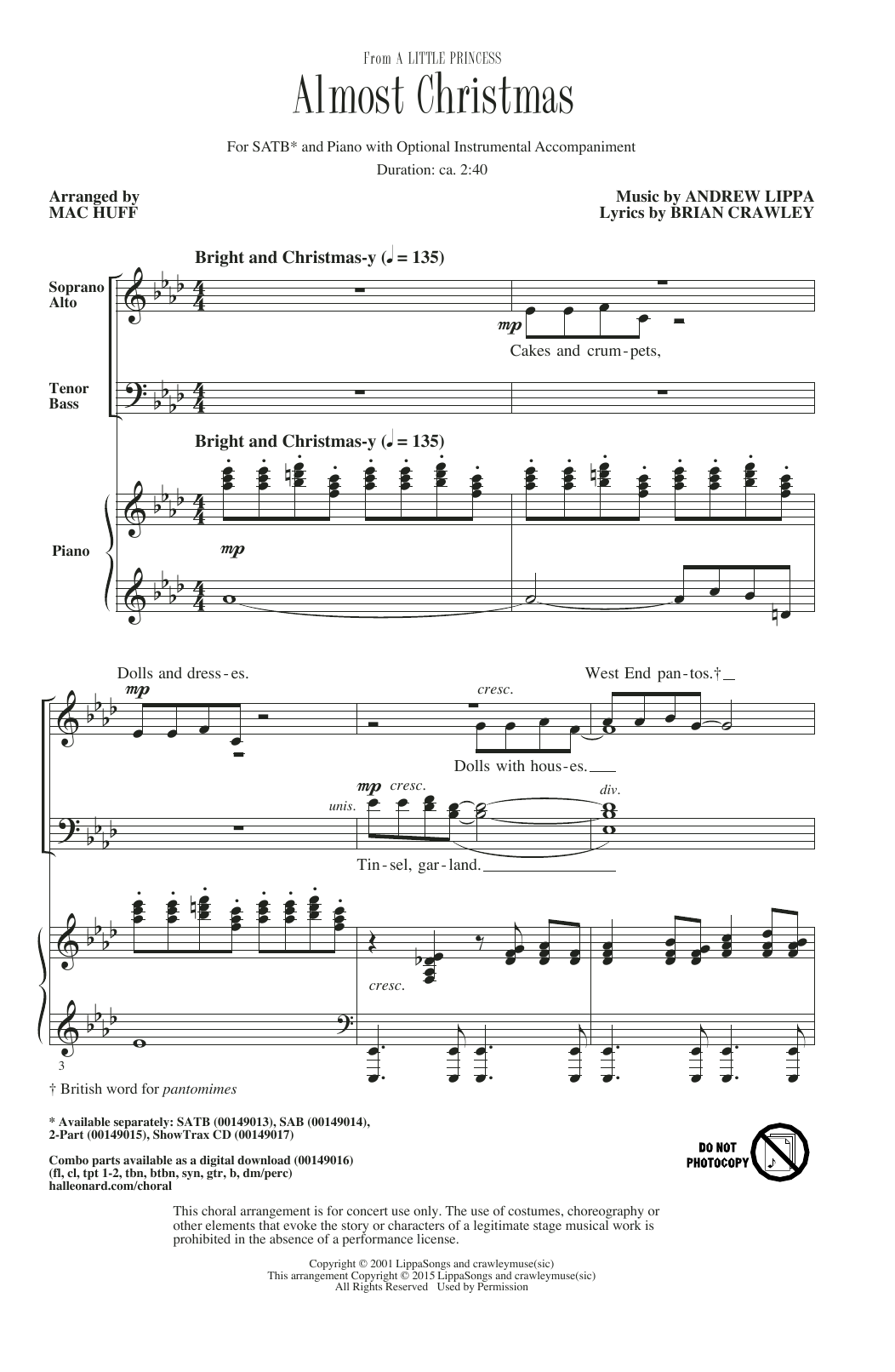Mac Huff Almost Christmas Sheet Music Notes & Chords for 2-Part Choir - Download or Print PDF