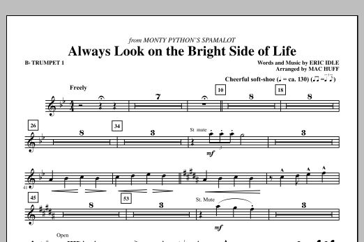 Mac Huff Always Look On The Bright Side Of Life - Bb Trumpet 1 Sheet Music Notes & Chords for Choir Instrumental Pak - Download or Print PDF