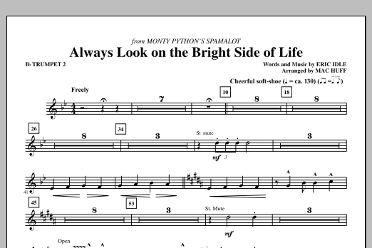 Mac Huff Always Look On The Bright Side Of Life - Bb Trumpet 2 Sheet Music Notes & Chords for Choir Instrumental Pak - Download or Print PDF