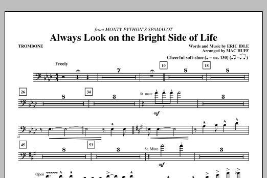 Mac Huff Always Look On The Bright Side Of Life - Trombone Sheet Music Notes & Chords for Choir Instrumental Pak - Download or Print PDF
