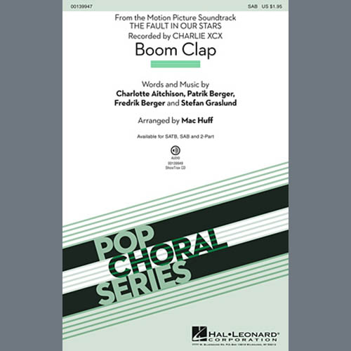 Charli XCX, Boom Clap (arr. Mac Huff), 2-Part Choir