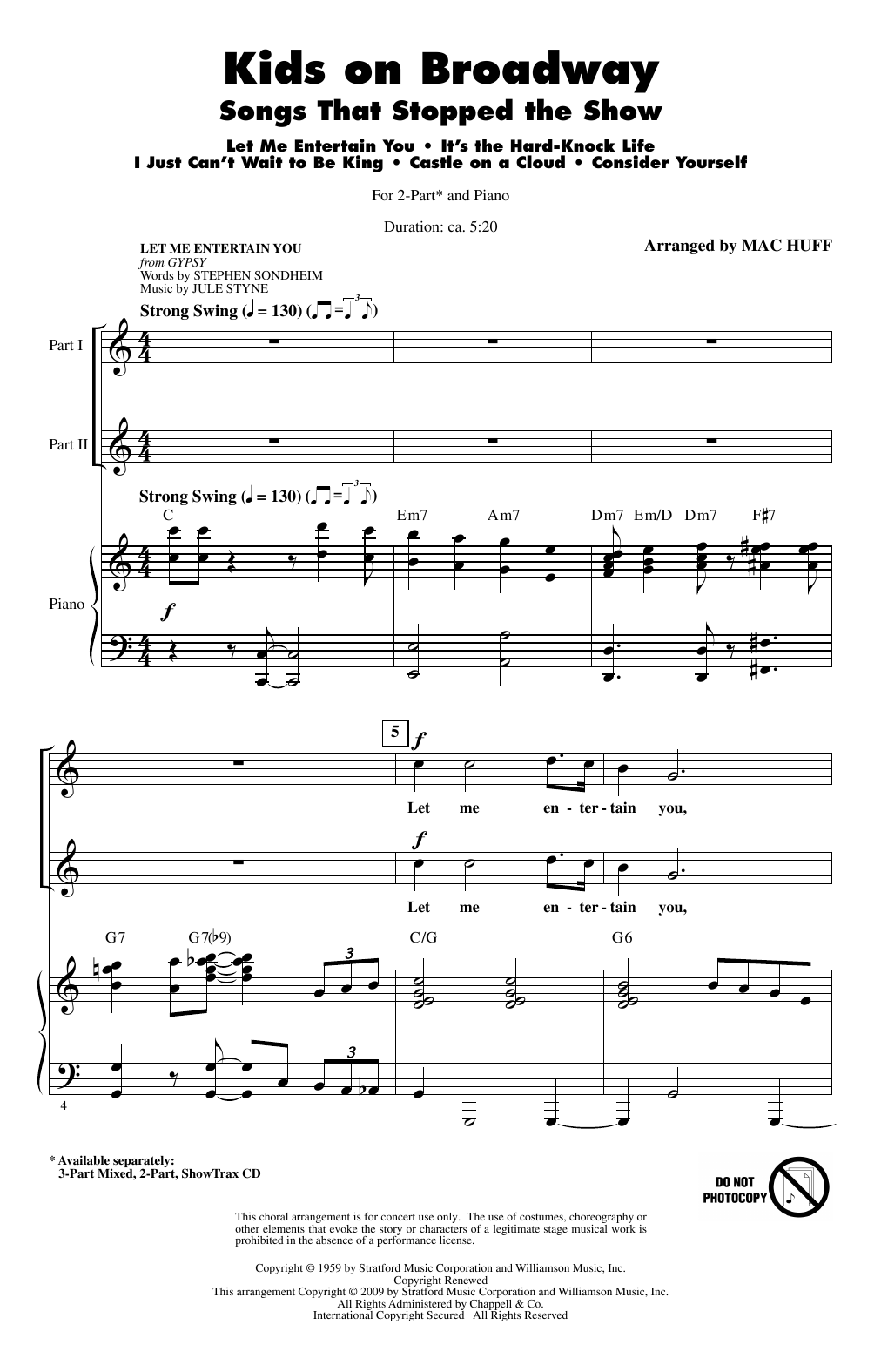 Mac Huff Kids On Broadway: Songs That Stopped The Show (Medley) Sheet Music Notes & Chords for 3-Part Mixed - Download or Print PDF