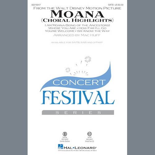 Mac Huff, Moana (Choral Highlights), SATB