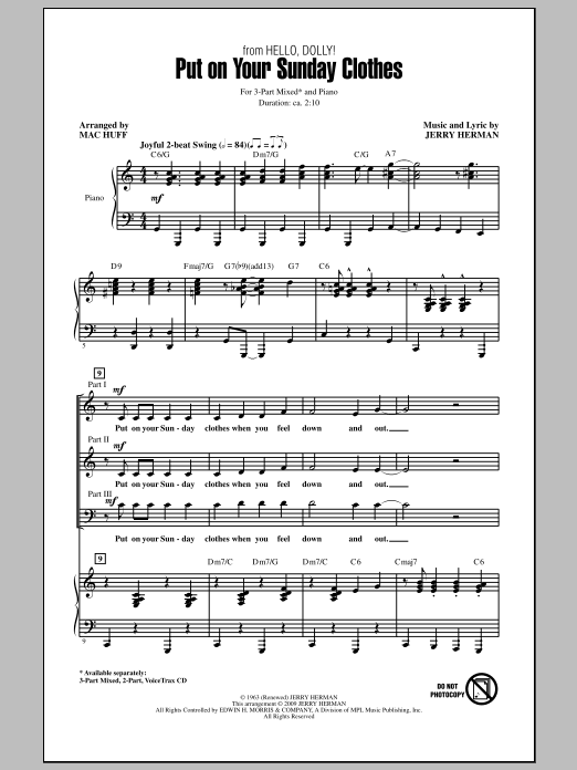 Mac Huff Put On Your Sunday Clothes Sheet Music Notes & Chords for 2-Part Choir - Download or Print PDF