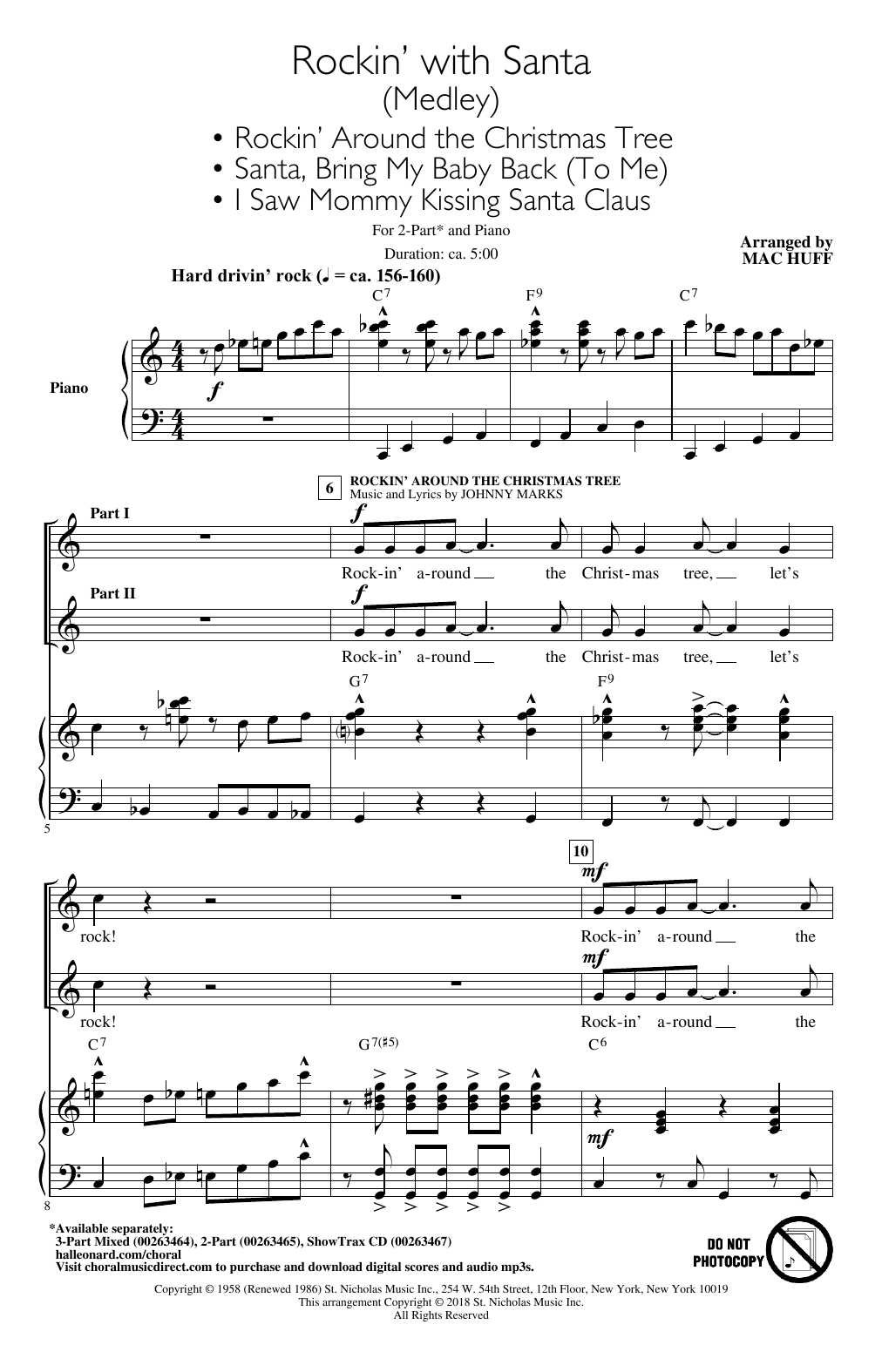 Mac Huff Rockin' With Santa (Medley) (arr. Mac Huff) Sheet Music Notes & Chords for 3-Part Mixed - Download or Print PDF