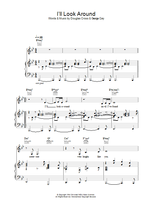 Madeleine Peyroux I'll Look Around Sheet Music Notes & Chords for Piano, Vocal & Guitar (Right-Hand Melody) - Download or Print PDF