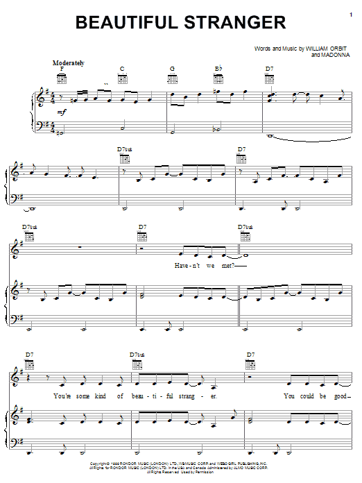 Madonna Beautiful Stranger Sheet Music Notes & Chords for Alto Saxophone - Download or Print PDF
