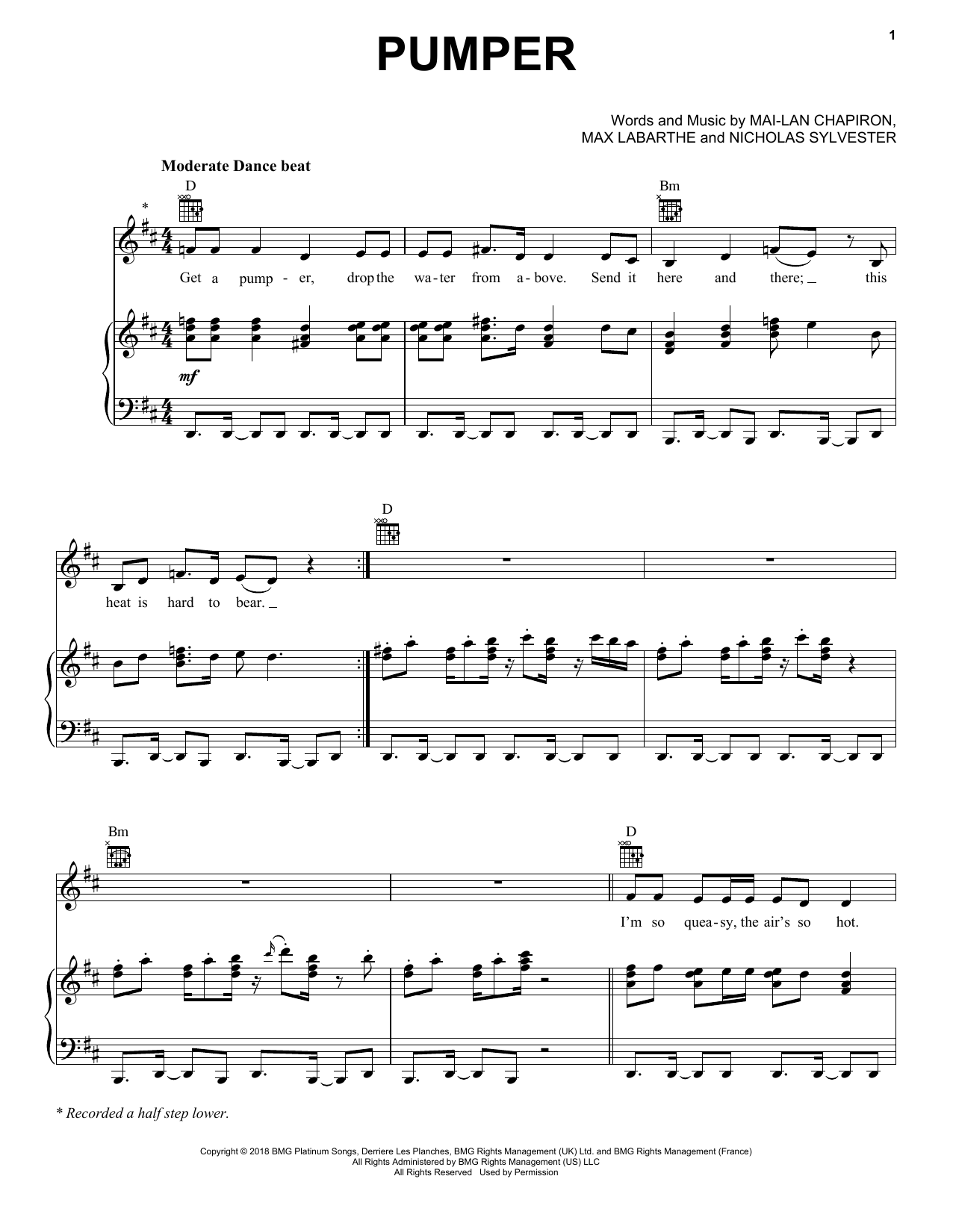 Mai Lan Pumper Sheet Music Notes & Chords for Piano, Vocal & Guitar (Right-Hand Melody) - Download or Print PDF