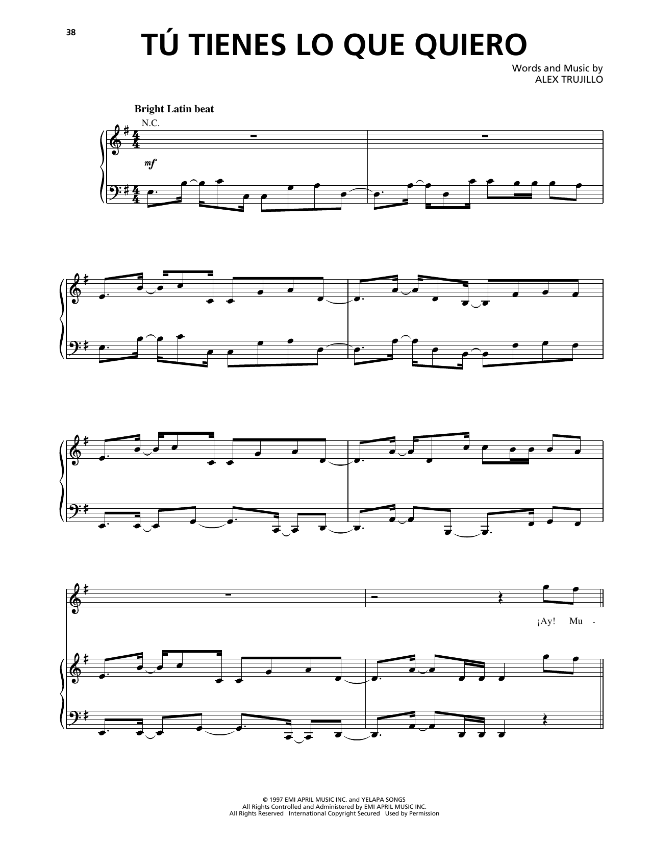 Maná Tu Tienes Lo Que Quiero Sheet Music Notes & Chords for Piano, Vocal & Guitar Chords (Right-Hand Melody) - Download or Print PDF Maná Tu Tienes Lo Que Quiero Sheet Music Notes & Chords for Piano, Vocal & Guitar Chords (Right-Hand Melody) - Download or Print PDF