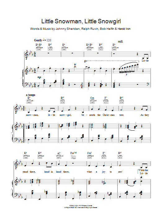 Mandy Miller Little Snowman, Little Snowgirl Sheet Music Notes & Chords for Piano, Vocal & Guitar - Download or Print PDF