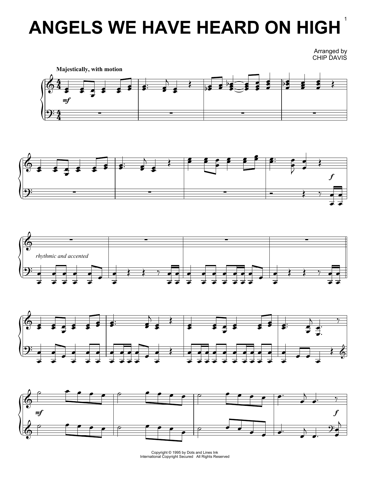 Mannheim Steamroller Angels We Have Heard On High Sheet Music Notes & Chords for Piano Solo - Download or Print PDF