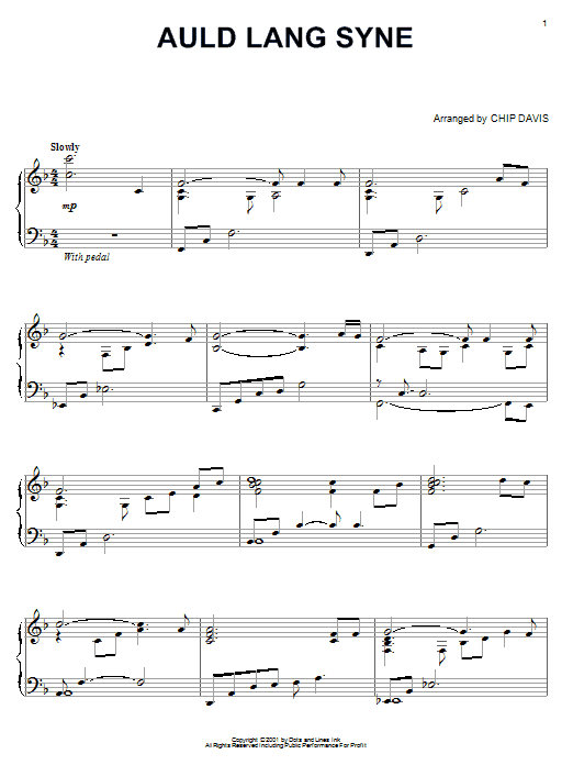 Mannheim Steamroller Auld Lang Syne Sheet Music Notes & Chords for Piano - Download or Print PDF