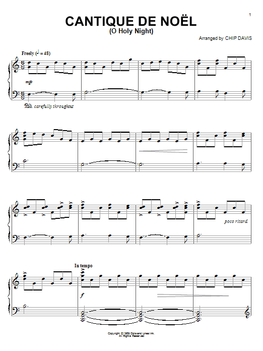 Mannheim Steamroller Cantique de Noel (O Holy Night) Sheet Music Notes & Chords for Piano - Download or Print PDF