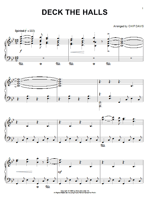 Mannheim Steamroller Deck The Halls Sheet Music Notes & Chords for Piano - Download or Print PDF